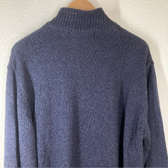 Oscar de la Renta Mens  1/4 zip sweater XL Pull Over Navy Minimalist - Picture 9 of 14